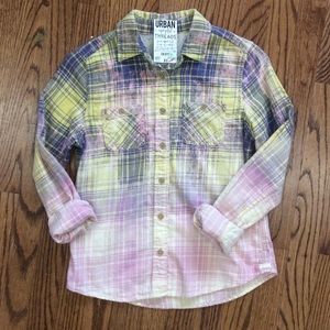 Tie Dye Flannel Top
